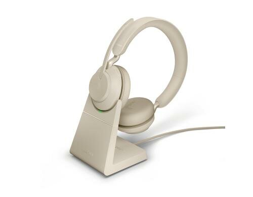 Jabra Evolve2 65 Duo UC Beige BT380, USB-C, Stand