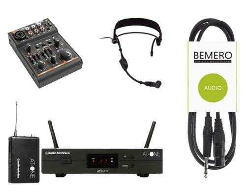 Audio-Technica AT-One Fitness-Streaming Kit Empfänger, Sender, USB-Mixer, Kabel