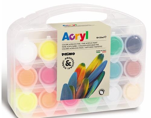 Primo Acrylfarbe im Becher 18x25ml