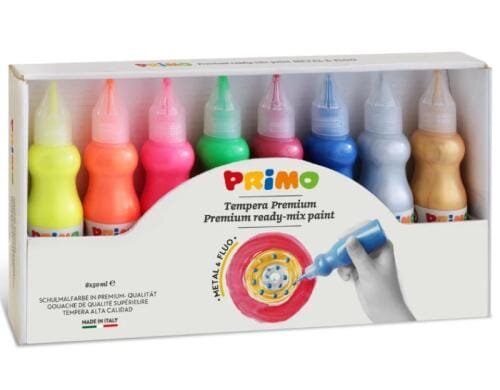 Primo Tempera Premium Met&Fluo 8x50ml