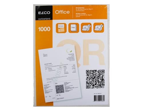 Elco Rechnungsformular A4 1000er Schachtel mit Perforatur für QR-Rechnungen