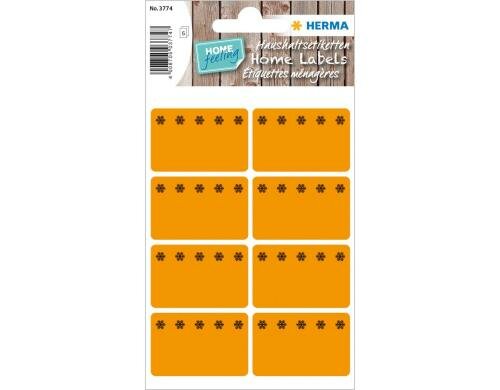 Herma Tiefkühletiketten Kristall orange 48 Etiketten, 6 Blatt