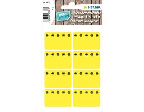Herma Tiefkühletiketten Kristall gelb 48 Etiketten, 6 Blatt