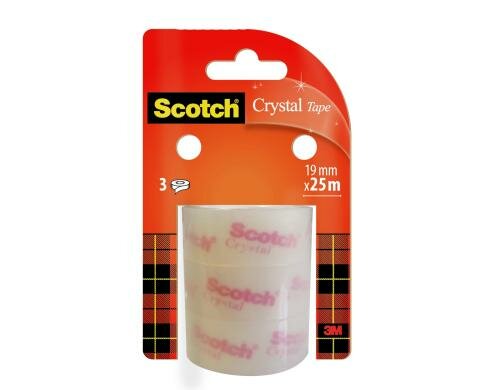 3M Scotch Crystal kristallklar 19mmx25m 3 Rollen