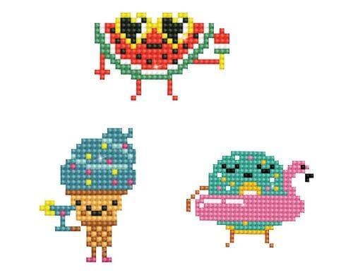 Diamond Dotz Bastelset Diamanten-Mosaik Emojis, Grösse: 18 x 10 cm