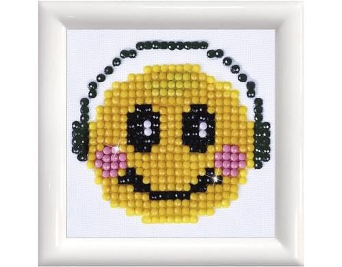Diamond Dotz Bastelset Diamanten-Mosaik Smiley-Bild, 7.6 x 7.6 cm