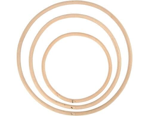 Creativ Company Holzringe Bambus 15.3 + 20.3 + 25.5 cm