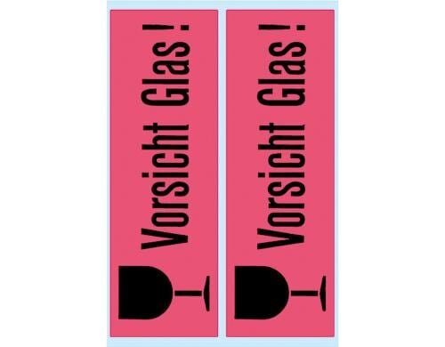 Herma Hinweisetiketten: Vorsicht Glas 10 Stück, Grösse 39 x 118 mm