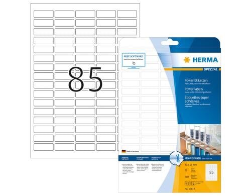 Herma Power-Etiketten 10917 37x13 mm 2125 Etiketten,25 Bl.,extrem stark haftend
