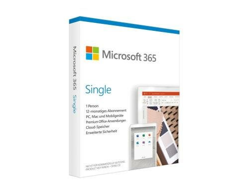 Microsoft 365 Single Box, Miete, Jahreslizenz, deutsch