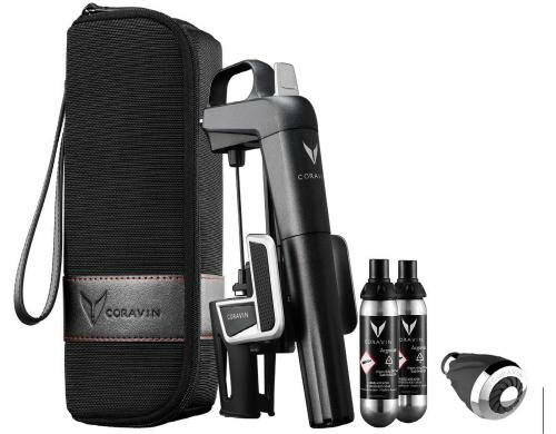 Coravin Weinausgiesser Model 2 Plus Pack inkl. Belüfter, Edelstahl, Kunststoff