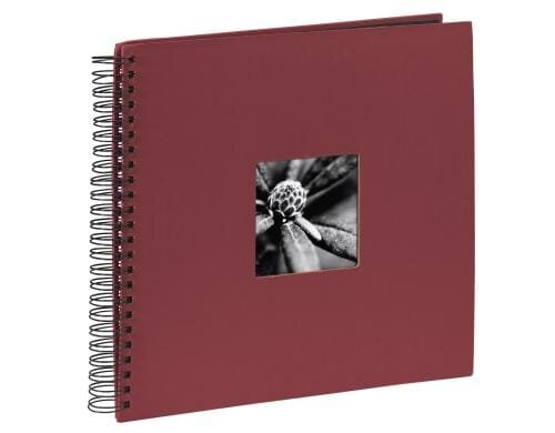 Hama Spiral-Fotoalbum Fine Art Bordeaux 36x32cm, 50 schwarze Seiten