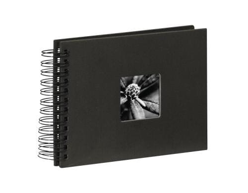Hama Spiral-Fotoalbum Fine Art Schwarz 24x17cm, 50 schwarze Seiten