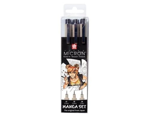Sakura Fineliner Manga Pigma Micron 3er Etui