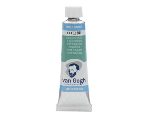 Van Gogh Aquarellfarbe Einzelfarbe Tube 661 10 ml, Farbe Türkisgrün, Transparent