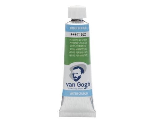 Van Gogh Aquarellfarbe Einzelfarbe Tube 662 10 ml, Farbe Perm. Grün, Transparent