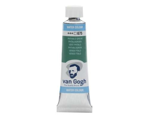 Van Gogh Aquarellfarbe Einzelfarbe Tube 675 10 ml, Farbe Phtalogrün, Transparent