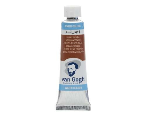 Van Gogh Aquarellfarbe Einzelfarbe Tube 411 10 ml, Farbe Siena gebrannt, Transparent