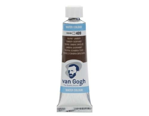 Van Gogh Aquarellfarbe Einzelfarbe Tube 409 10 ml, Farbe Umbra gebrannt, Transparent