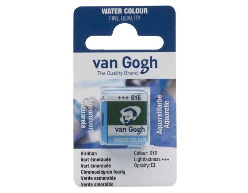 Van Gogh Aquarellfarbe Einzelfarbe Napf 616 10 ml, Farbe Chromoxidgrün, Transparent