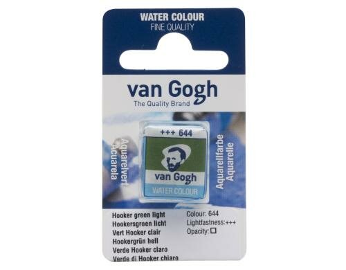 Van Gogh Aquarellfarbe Einzelfarbe Napf 644 10 ml, Farbe Hookergrün, Transparent
