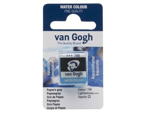 Van Gogh Aquarellfarbe Einzelfarbe Napf 708 10 ml, Farbe Paynegrau, Transparent