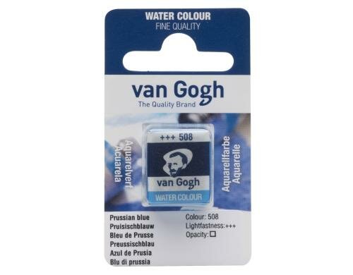 Van Gogh Aquarellfarbe Einzelfarbe Napf 508 10 ml, Farbe Preussischblau, Transparent