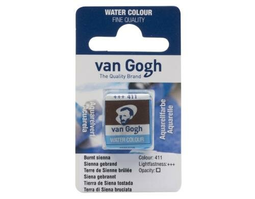 Van Gogh Aquarellfarbe Einzelfarbe Napf 411 10 ml, Farbe Siena gebrannt, Transparent