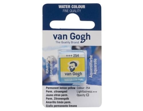 Van Gogh Aquarellfarbe Einzelfarbe Napf 254 10 ml, Farbe Zitronengelb, Transparent