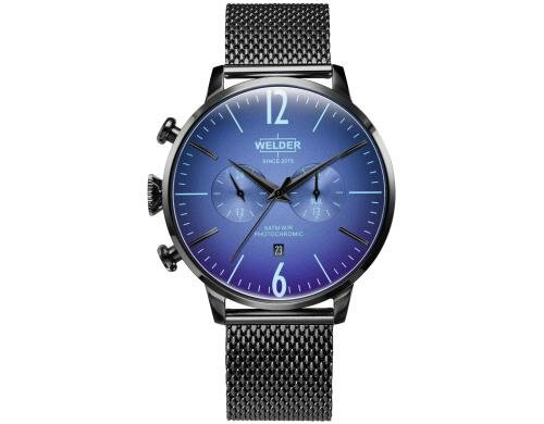 Welder Moody Watch 47 Mesh gun, blaues Glas