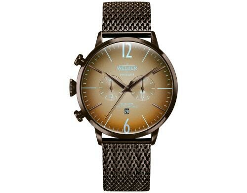 Welder Moody Watch 45 Mesh chocolate, braunes Glas