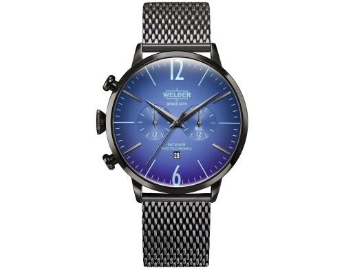 Welder Moody Watch 45 Mesh gun, blaues Glas