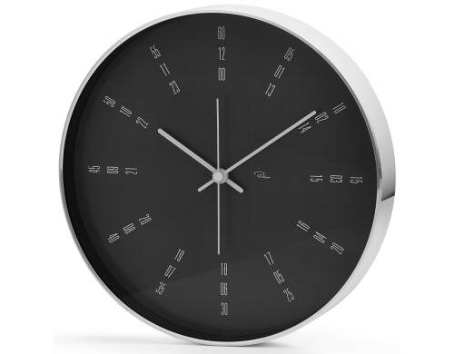 Philippi Wanduhr Tempus Radarlove Aluminium, Uhrwerk m. schleichender Sek.