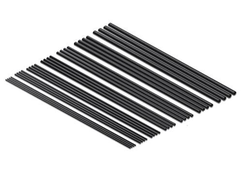Delock Schrumpfschlauch, 20cm, 28 Stück schwarz, Schrumpfungsrate 4:1