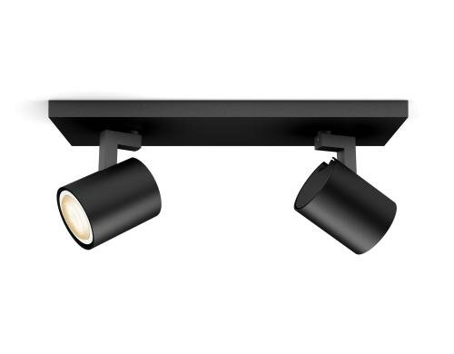 Philips Hue 2er Spot Runner BK DLC 2x5.5W, 2x350lm, 2200-6500K, Dimmer Sw, BT