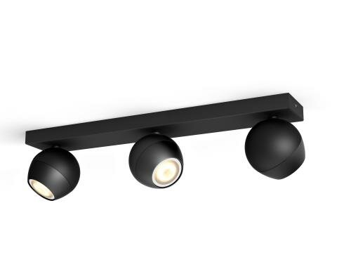 Philips Hue 3er Spot Buckram BK DLC 3x5.5W, 3x350lm, 2200-6500K, Dimmer Sw, BT
