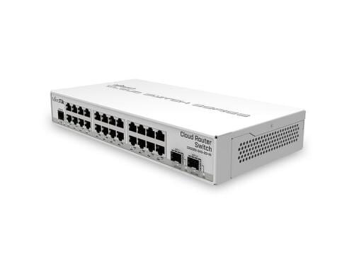 MikroTik CRS326-24G-2S+IN Switch POE/DC Input, 24x LAN, 2x SFP+, 1x Serial