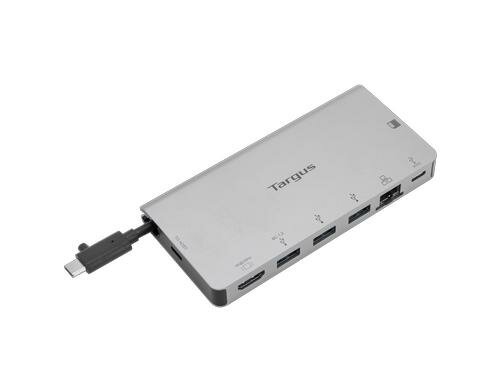 Targus USB-C Single Video 4K HDMI Dock card reader,removable cable, 100W p