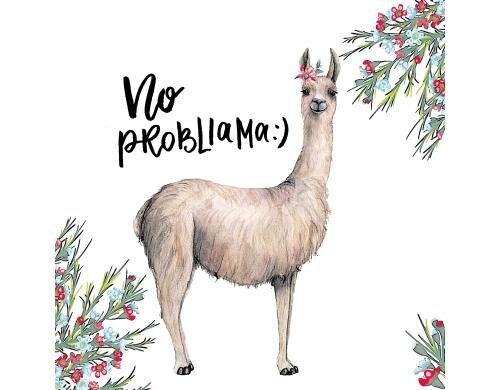 Paper + Design Servietten New No Probllama 33x33 cm, 20 Stück