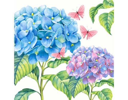 Paper + Design Servietten Gentle Hydrangea 33x33 cm, 20 Stück