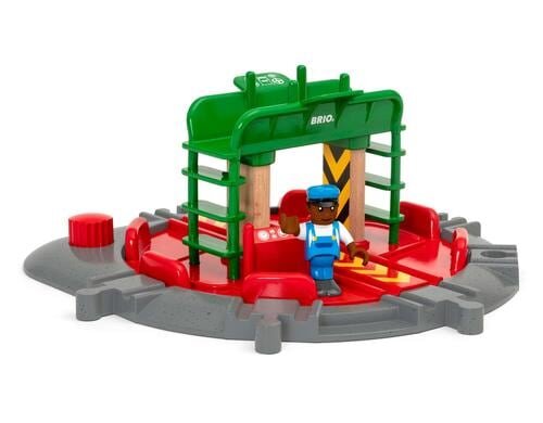 Brio Lok-Drehscheibe mit Kontrollbrücke