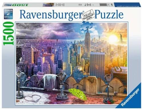 Puzzle NY im Winter und Sommer 1500 Teile