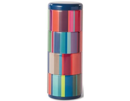 Remember 4er Dosenset stabelbar Stripes D: 8.2 cm, H: 22.1 cm