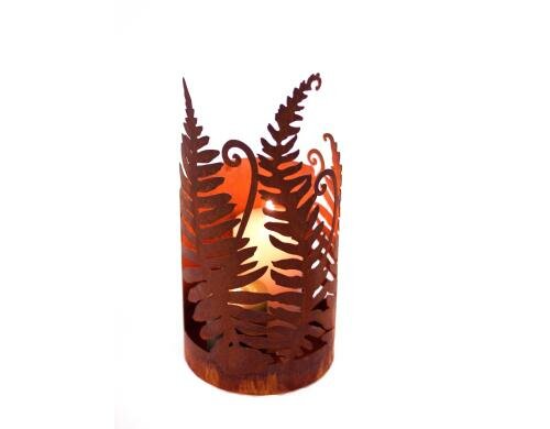 Ambiance Windlicht Farn Naturrost, D: 15 cm, H: 32 cm