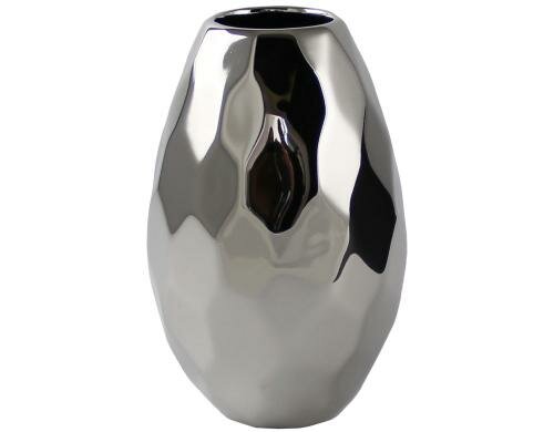 Kaheku Vase Vitara silber D:20cm, H: 44cm