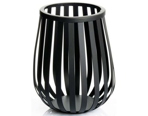 Kaheku Windlicht Artax Korb schwarz D: 18cm, H: 22.5cm