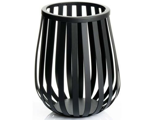 Kaheku Windlicht Artax Korb schwarz D: 22cm, H: 25cm