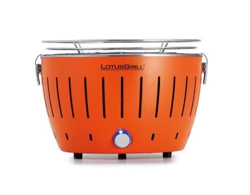 LotusGrill Tischgrill S, mandarinenorange 29 cm Grillfläche, mit USB