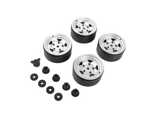 RC4WD Seren 2.2 Beadlock Wheels Silver Center Caps