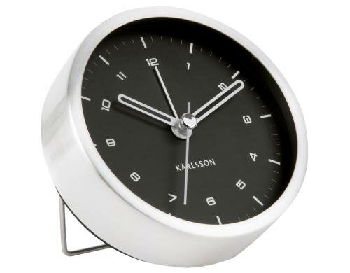 KARLSSON Wecker Tinge , Stahl - Weiss D: 9 cm, Exkl. 1 xAA Batterien, geräuschlos